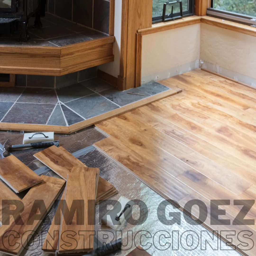 Perfil terminal en el remate del piso laminado en obra en Medellín - Instalación de Pisos Laminados en Medellín - Ramiro Goez Construcciones